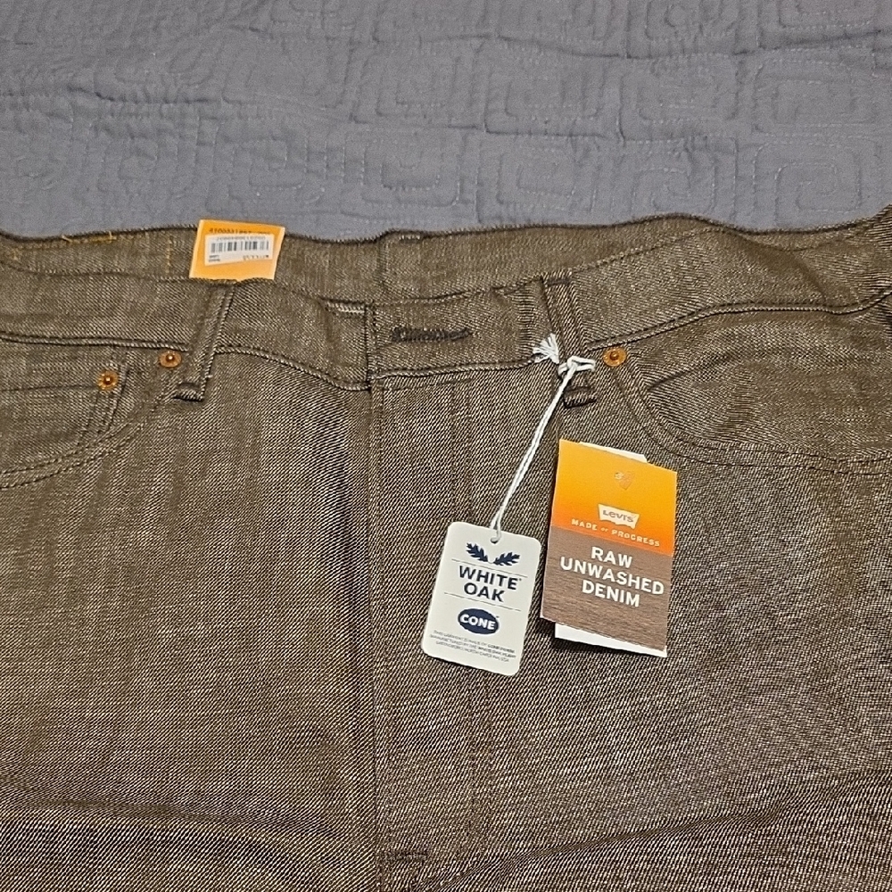 Levi's Men's 501 Straight Fit Jeans - Brown - Picture 7 of 11